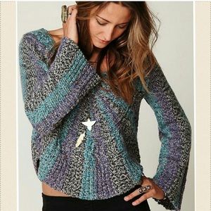 Free People Pinwheel Pullover Knit Sweater